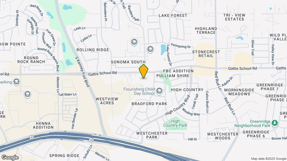 3525 Gattis School Rd Map and Location Details