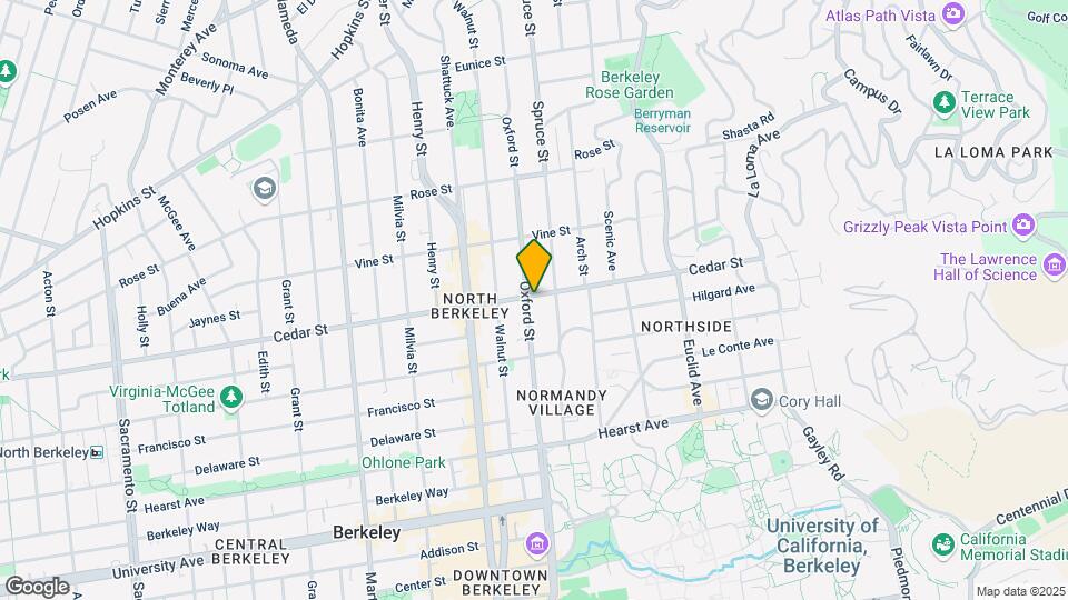 1601 Oxford St Map and Location Details