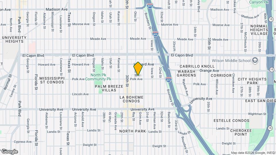 3060 Polk Ave Mapa y Detalles de la Ubicación