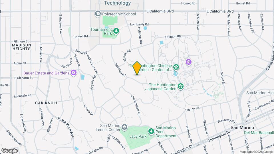 1762 Oak Grove Ave Map and Location Details