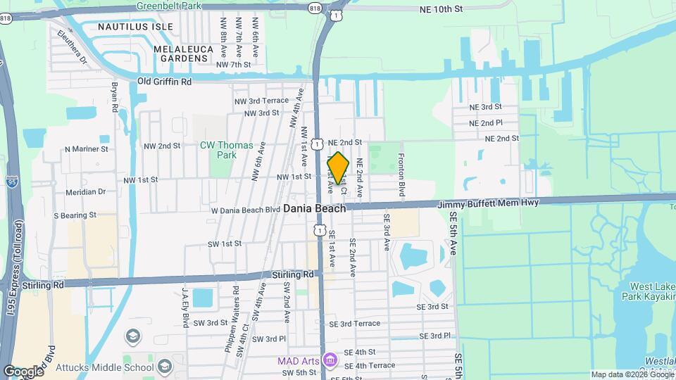 25 NE 1st Ct, Unit B Map and Location Details