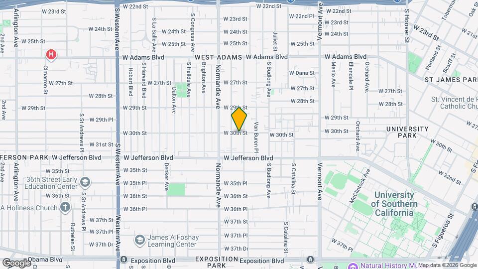 1538 W 30th St Mapa y Detalles de la Ubicación