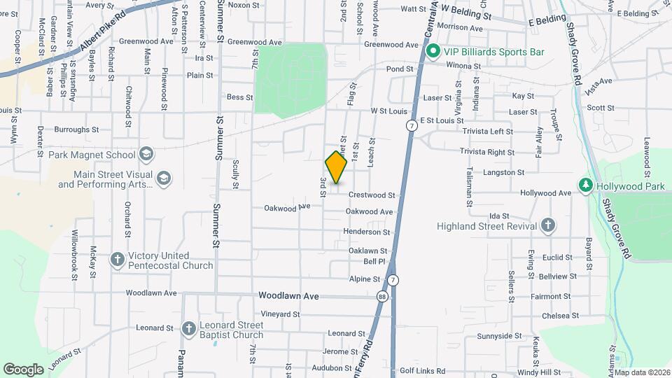 402 Crestwood St Map and Location Details