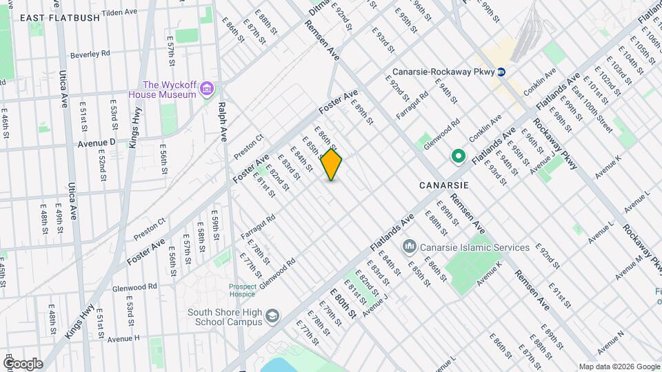 623 E 84th St Map and Location Details