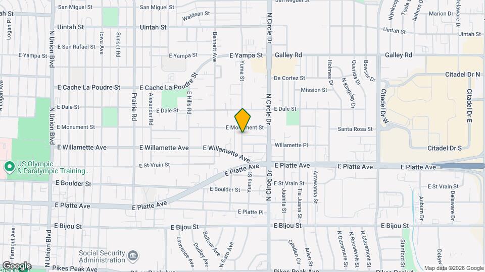 624 1/2 Yuma St Map and Location Details