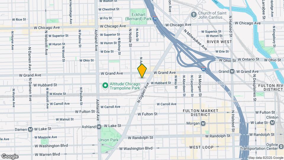 1342 W Hubbard St Map and Location Details