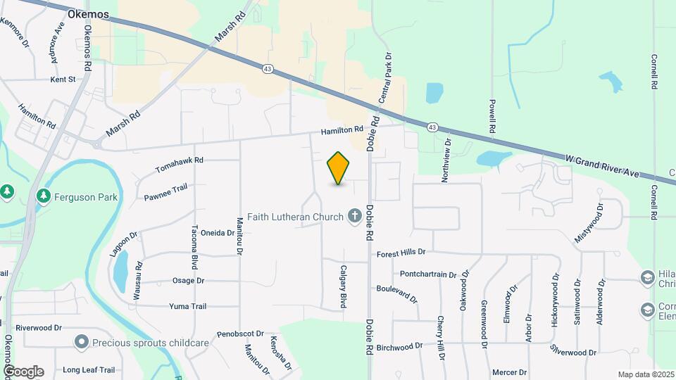 1741 Chief Okemos Cir Map and Location Details