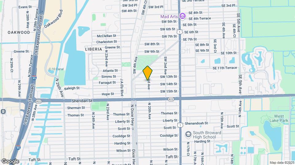 1380 SW 3rd Ave Map and Location Details