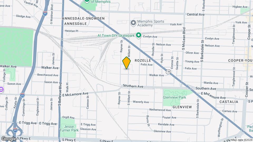 1011 S Willett St, Unit #2 Map and Location Details