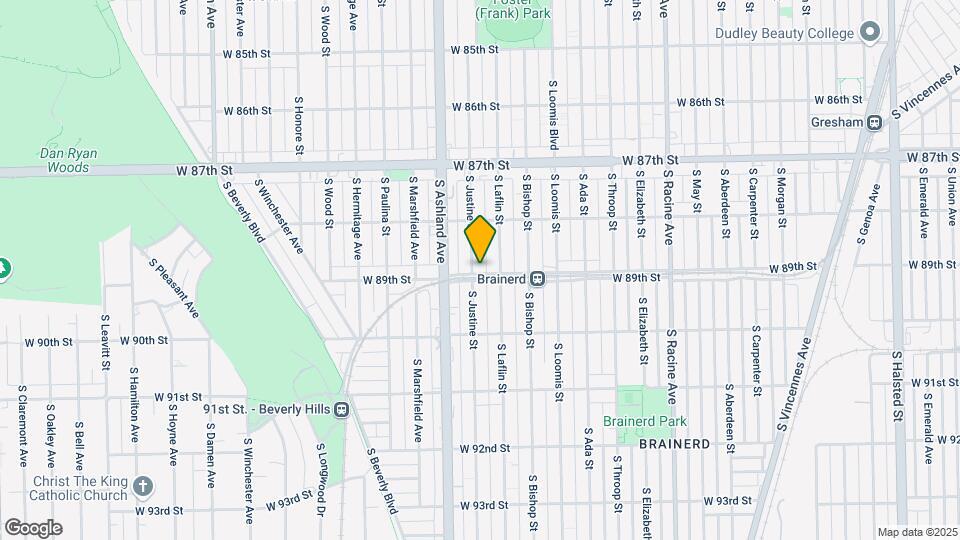 1526 W 89th St Map and Location Details