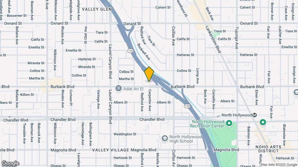 11839 Burbank Blvd Map and Location Details
