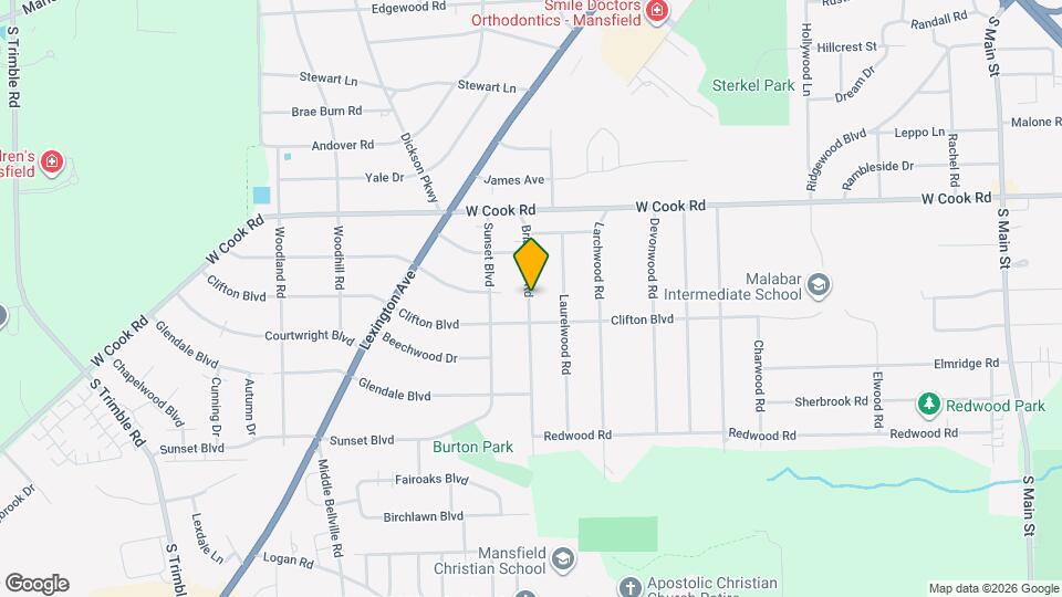 1051 Briarwood Rd Map and Location Details