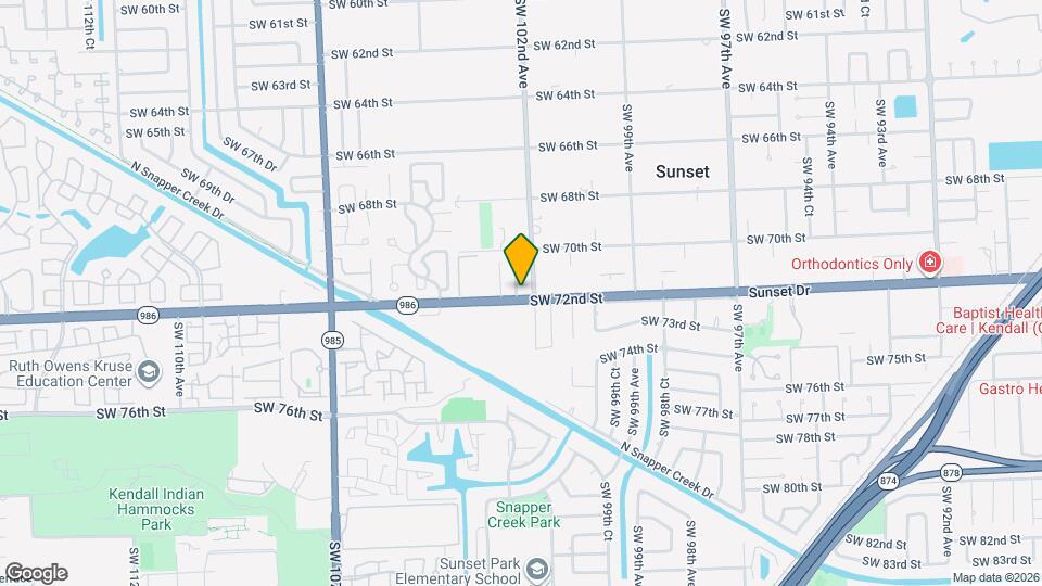 7121 SW 102nd Ct Map and Location Details