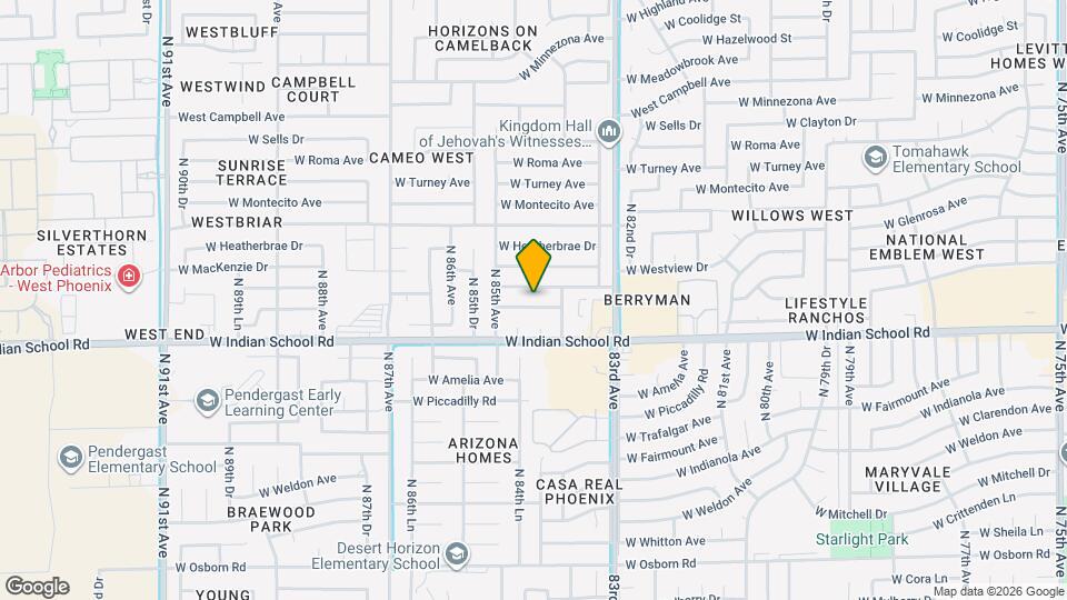 8424 W Monterosa St Map and Location Details