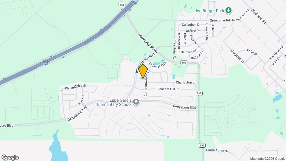 204 Charleston Ln Mapa y Detalles de la Ubicación