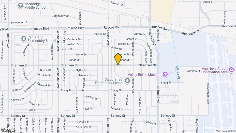 17212 Strathern St Map and Location Details