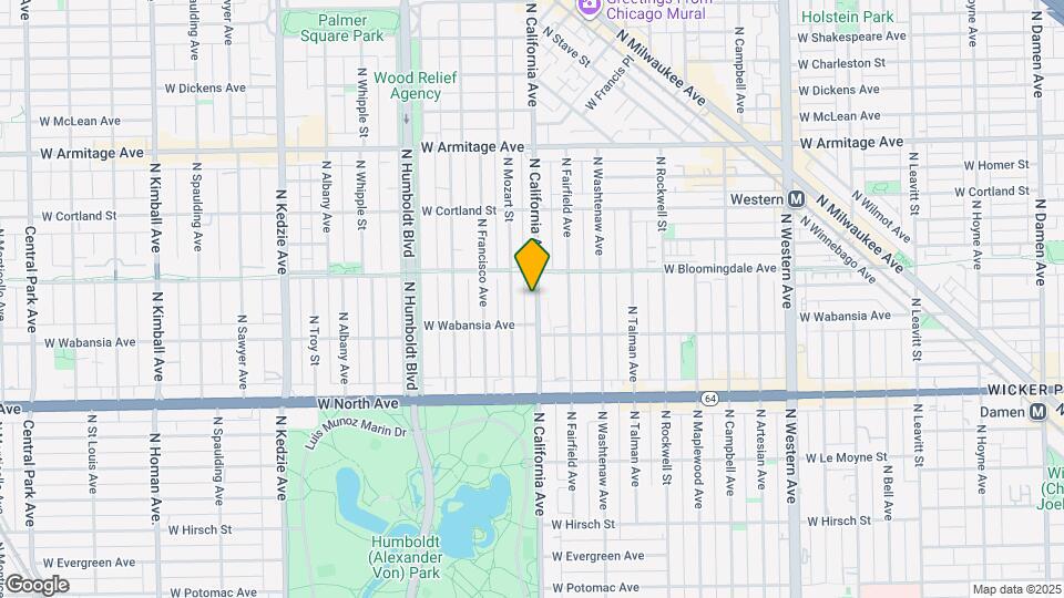 1734 N California Ave Map and Location Details