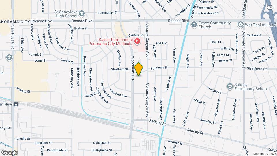 7924 Woodman Ave Map and Location Details