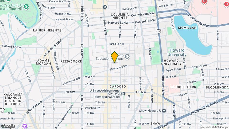 1320 Belmont St NW Map and Location Details