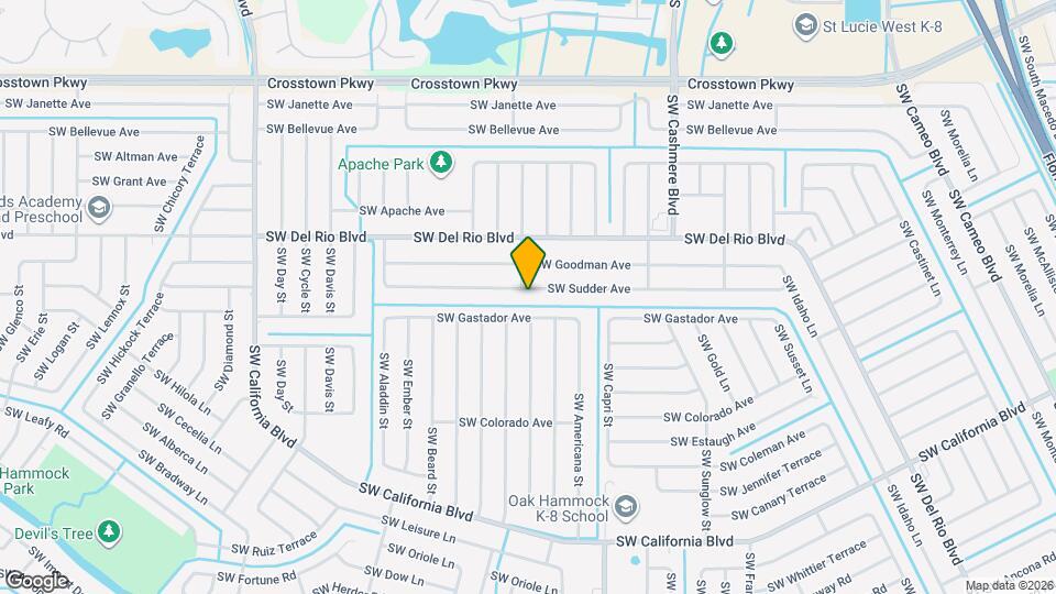 1382 SW Sudder Ave Map and Location Details