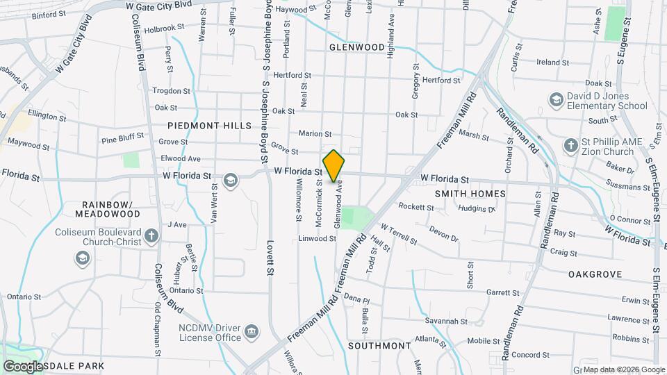 1506 Glenwood Ave Map and Location Details