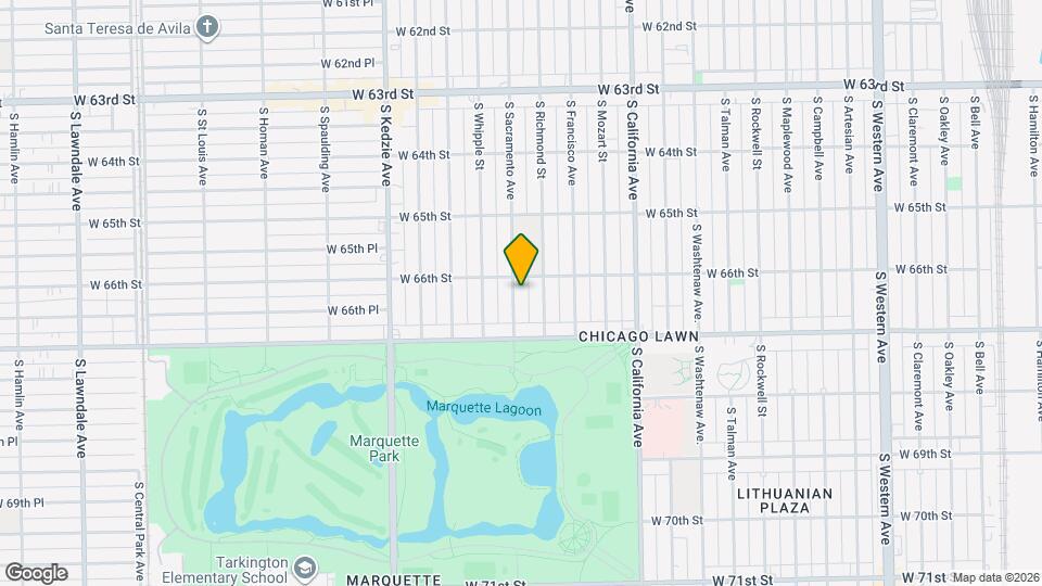 6615 S Sacramento Ave, Unit 2N Mapa y Detalles de la Ubicación