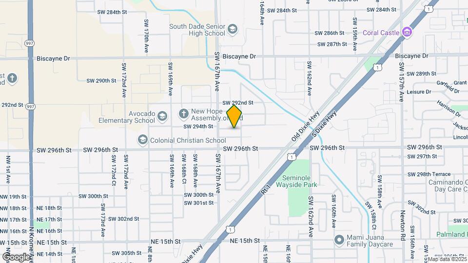 16520 SW 294th Terrace Map and Location Details