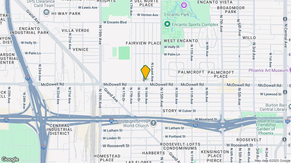 1552 W McDowell Rd Map and Location Details