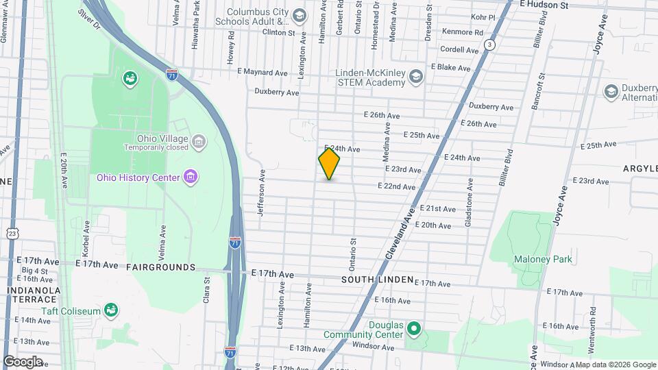 1111 E 22nd Ave Map and Location Details