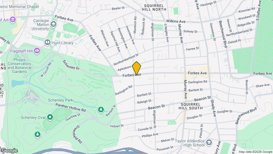 5508 Forbes Ave Map and Location Details