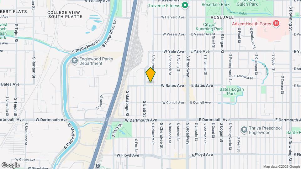 401 W Bates Ave Map and Location Details