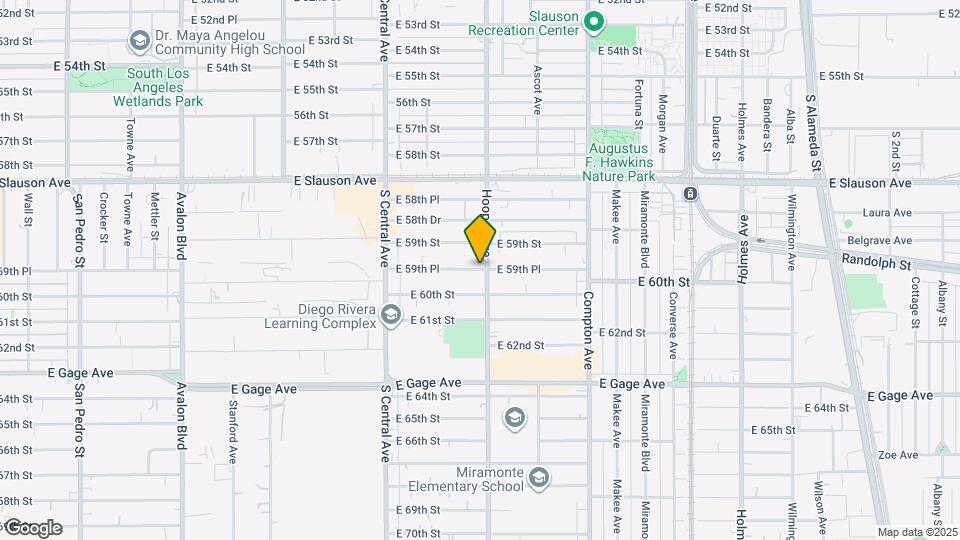 1251 E 59th Pl Mapa y Detalles de la Ubicación