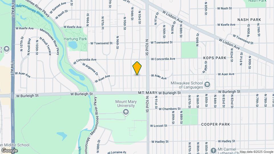 9301 W Auer Ave Mapa y Detalles de la Ubicación