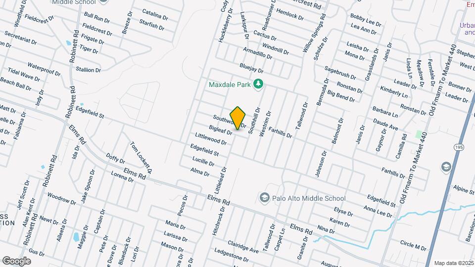 2507 Bigleaf Dr Map and Location Details