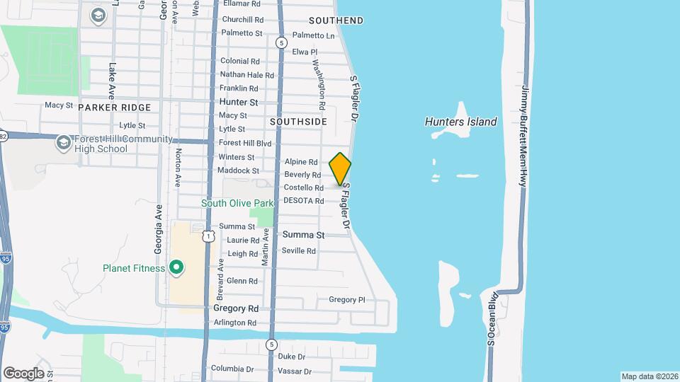 7103 S Flagler Dr Map and Location Details