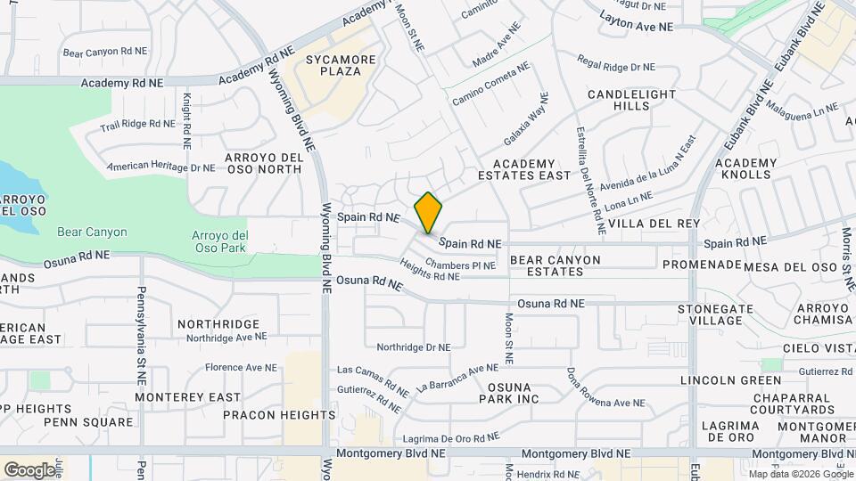 8506 Spain Rd NE Map and Location Details