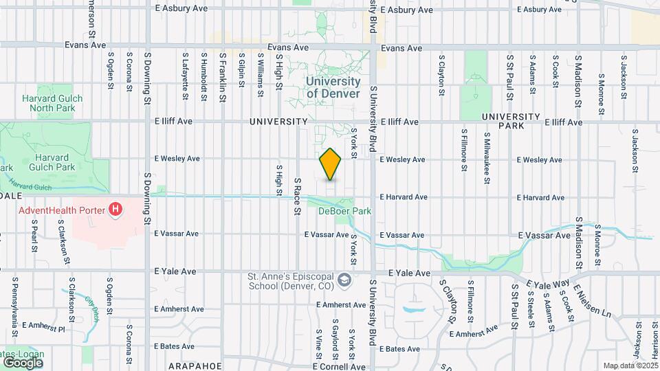 2475 S Gaylord St Mapa y Detalles de la Ubicación