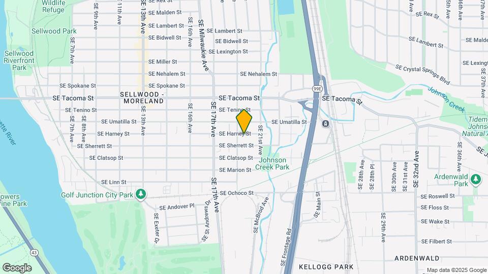 1924 SE Harney St Map and Location Details