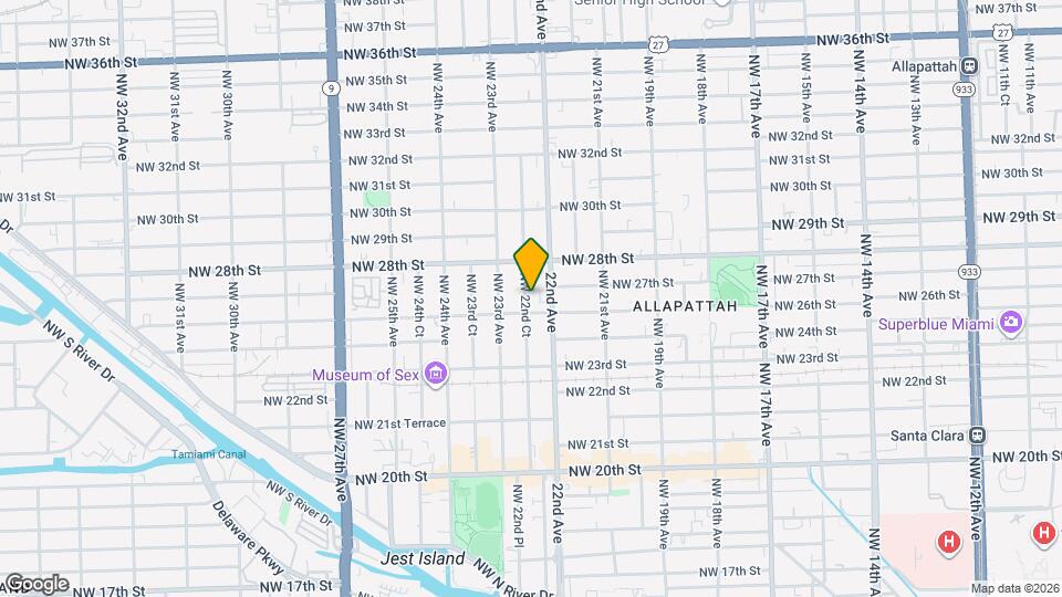 2621 NW 22nd Ct Map and Location Details