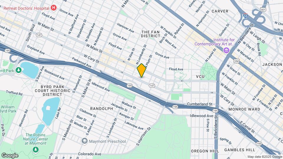 1420-1430 W Cary St Mapa y Detalles de la Ubicación