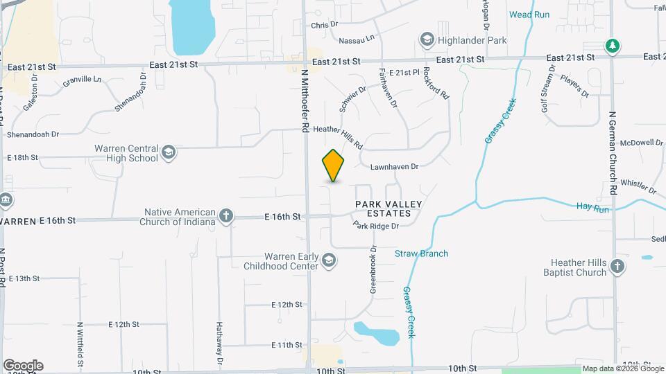 1651 Parkthorne Dr Mapa y Detalles de la Ubicación