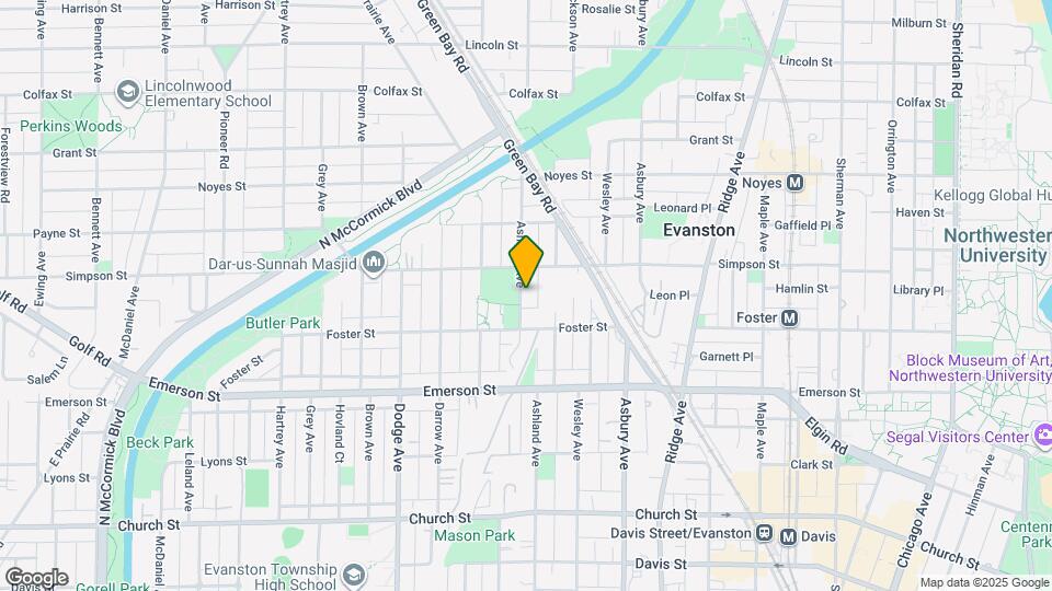 2025 Ashland Ave Map and Location Details