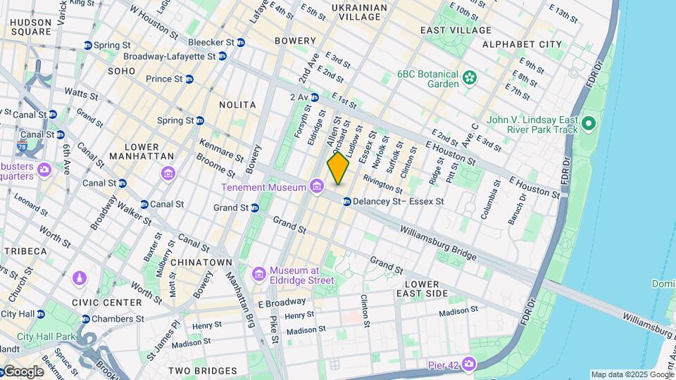 100 Delancey St Map and Location Details