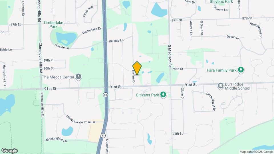 9027 Skyline Dr Map and Location Details