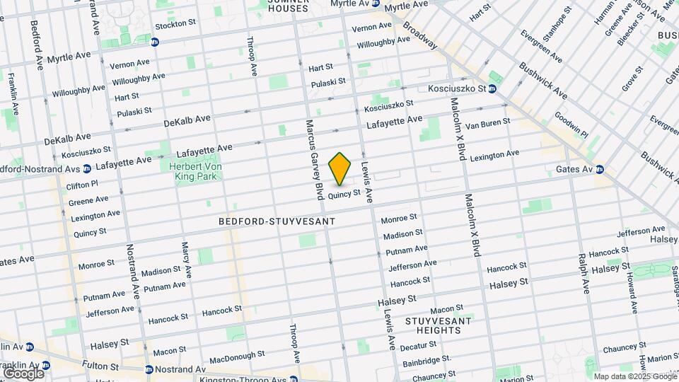 599 Quincy St Map and Location Details