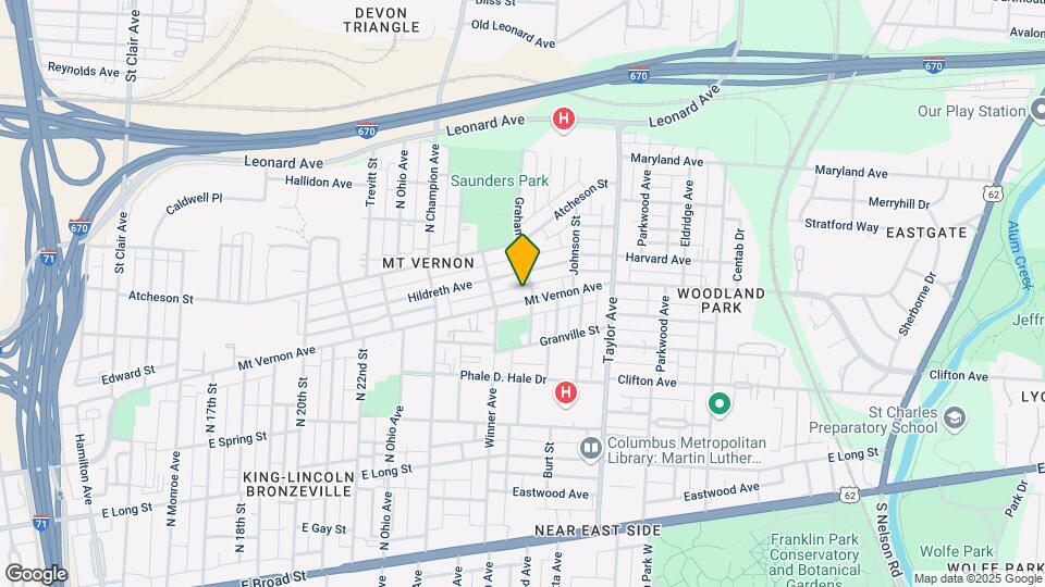 1404-1416 Mt Vernon Ave Map and Location Details
