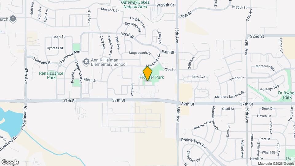 3601 Ponderosa Ct Map and Location Details