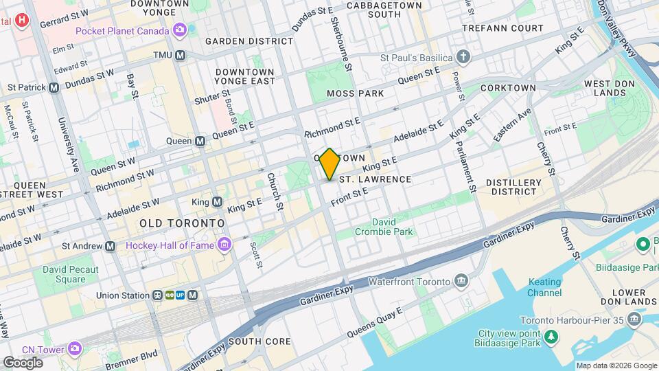 173 King St E, Unit 200 Map and Location Details