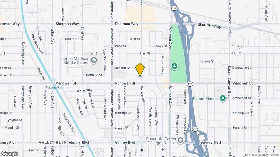 6819 Bellaire Ave Map and Location Details