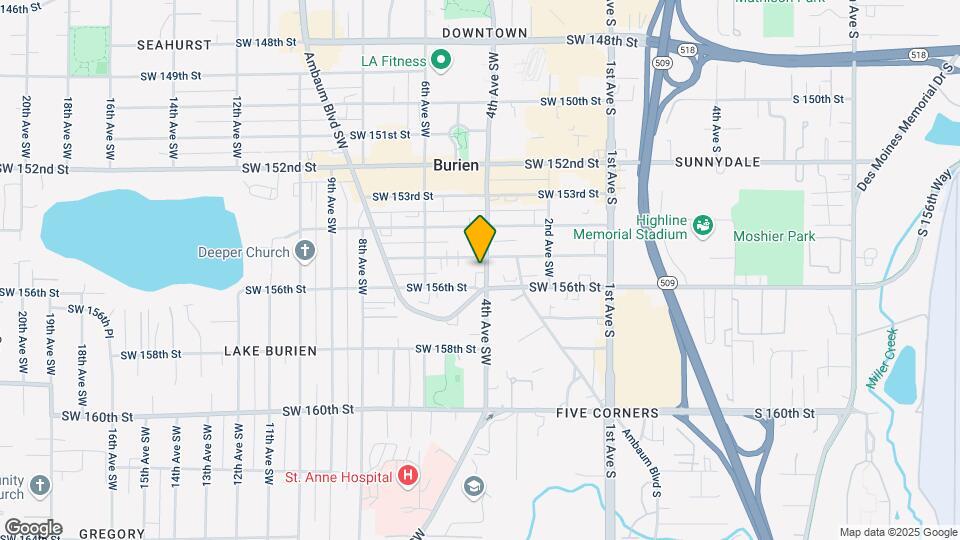 401 SW 155th St Map and Location Details